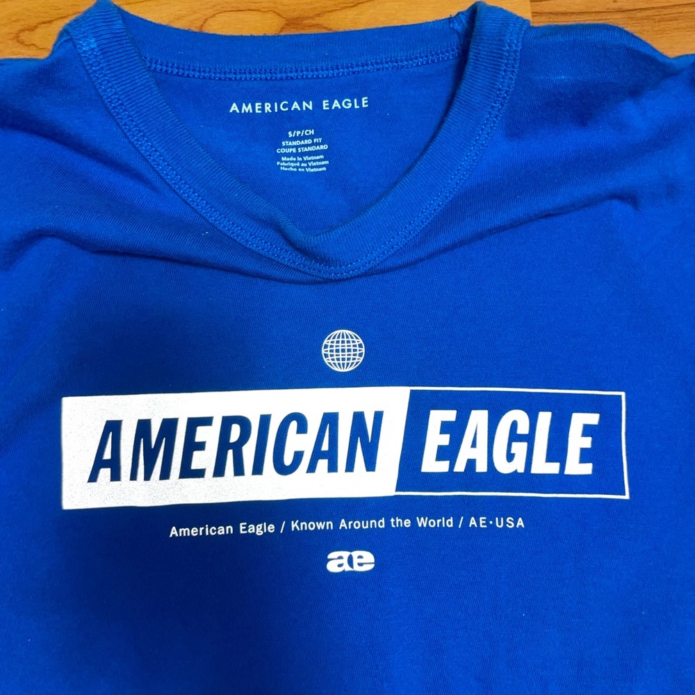 Blue American Eagle Long Sleeve Shirt